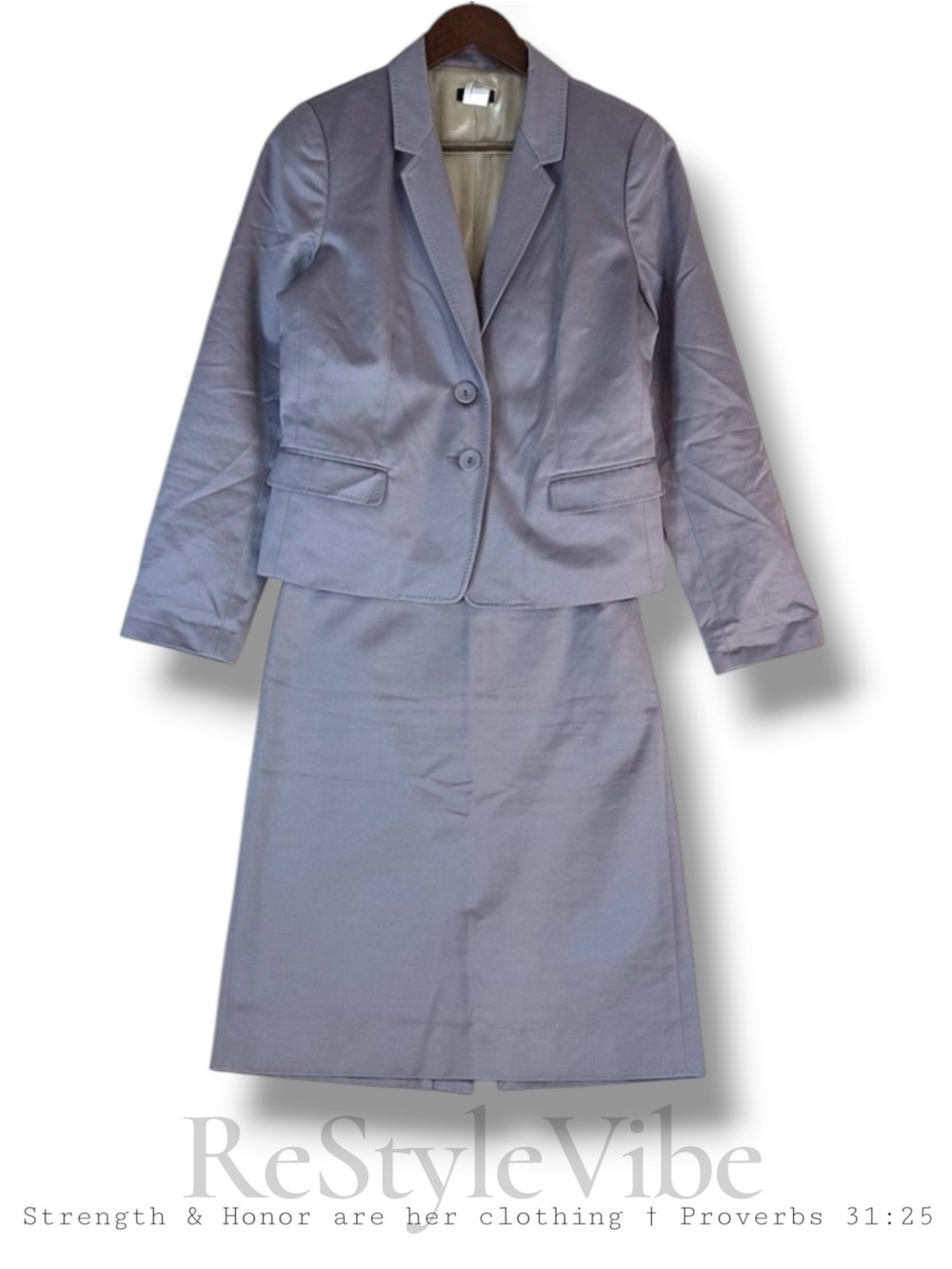 J CREW Women’s Size 4 Blazer Jacket Suit Size 2 Skirt Set 2-Piece Gray Lined